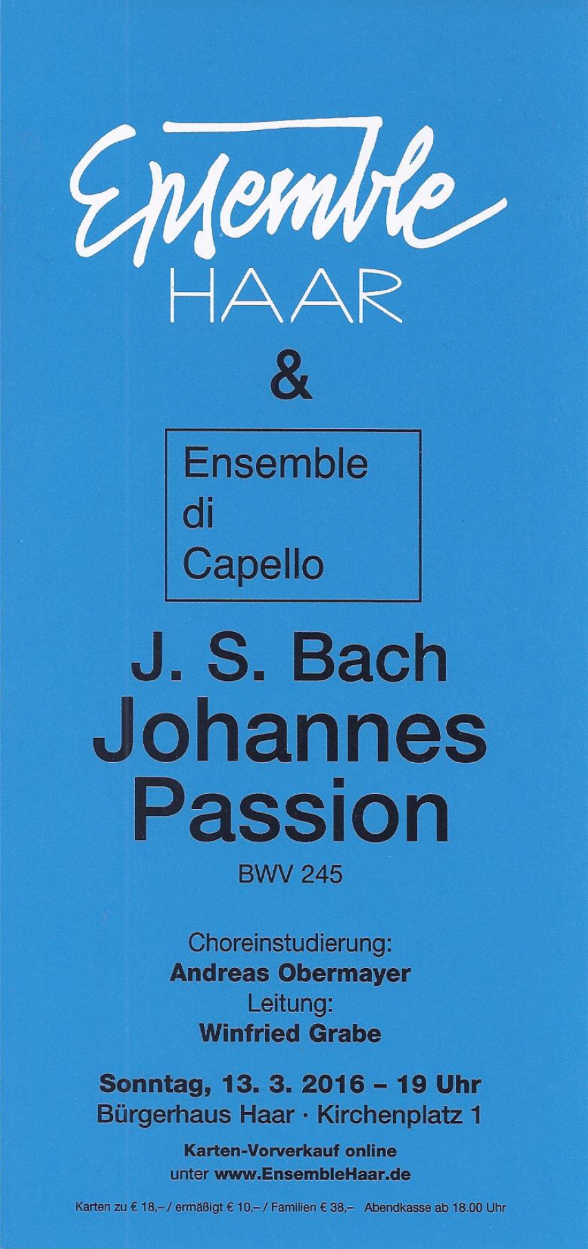 J. S. Bach Johannes Passion